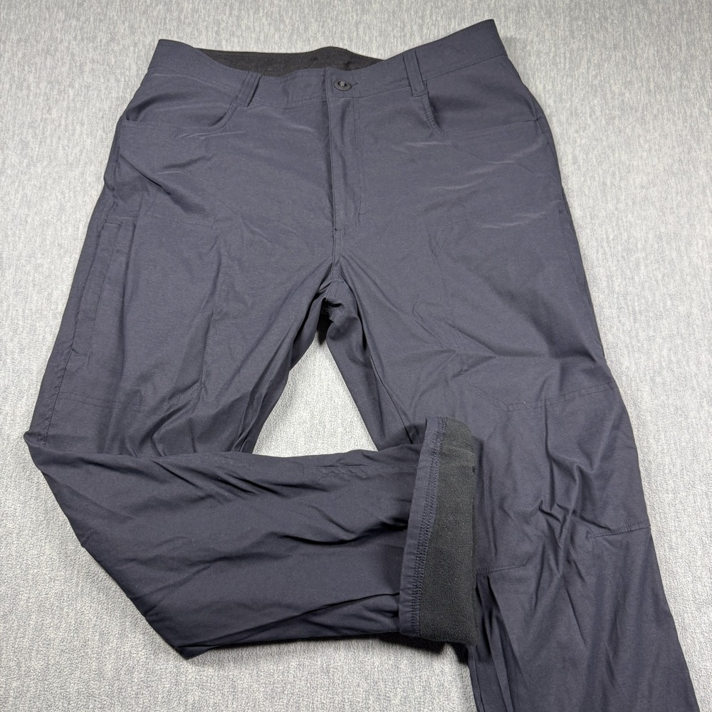 Orvis Pants Mens 36x32 Black Fleece Lined Tech Trousers Classic Collection Winte